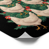 Weihnachtsbaum Hühner Funny Chickens Weihnachtsbau Poster (Ecke)
