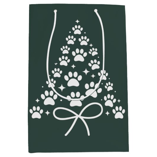 Weihnachtsbaum Hund Lover Besitzer Gabe Urlaub Mittlere Geschenktüte (Vorderseite)