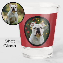 Weihnachtsbaum Hund Lover Foto Kleine Geschenk Schnapsglas