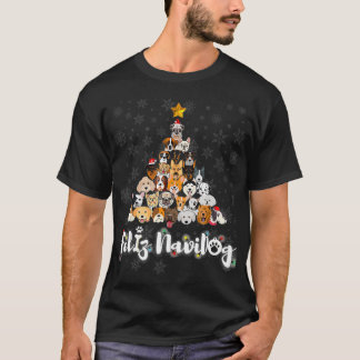 Weihnachtsbaum Hund Xmas Haustier Hund Lover Feliz T-Shirt
