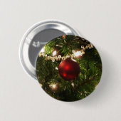 Weihnachtsbaum I Feiertag Hübscher grüner und rote Button (Vorne & Hinten)