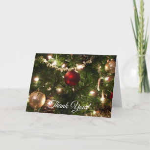 Weihnachtsbaum I Urlaub Hübsch grün und rot Dankeskarte