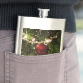 Weihnachtsbaum I Urlaub Hübsch grün und rot Flachmann (Beispiel)