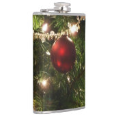 Weihnachtsbaum I Urlaub Hübsch grün und rot Flachmann (Rechts)