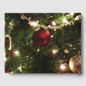 Weihnachtsbaum I Urlaub Hübsch grün und rot Gästebuch (Rückseite)