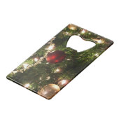 Weihnachtsbaum I Urlaub Hübsch grün und rot Geldbeutel Flaschenöffner (Vorderseite Schrägansicht)