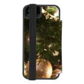 Weihnachtsbaum I Urlaub Hübsch grün und rot Incipio iPhone Geldbeutel-Hülle (Folio Rückseite)