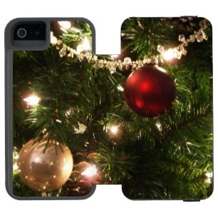 Weihnachtsbaum I Urlaub Hübsch grün und rot Incipio Watson™ iPhone 5 Geldbörsen Hülle