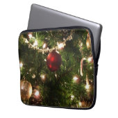Weihnachtsbaum I Urlaub Hübsch grün und rot Laptopschutzhülle (Vorderseite Links)