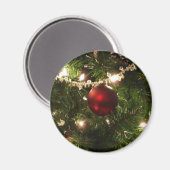 Weihnachtsbaum I Urlaub Hübsch grün und rot Magnet (Vorderseite/Rückseite)