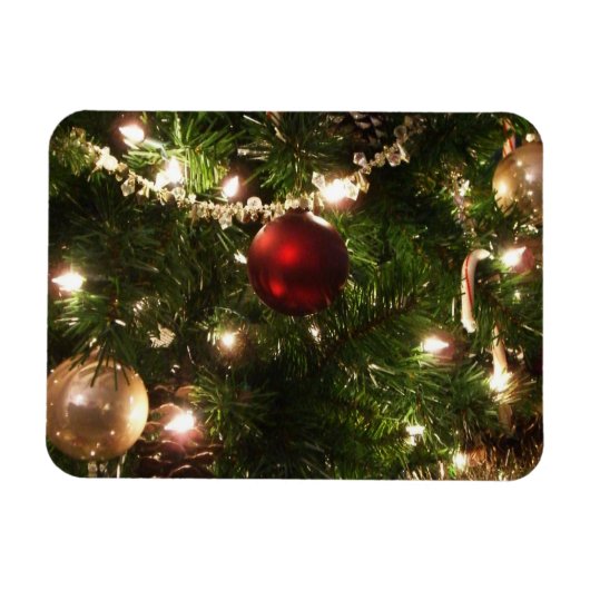 Weihnachtsbaum I Urlaub Hübsch grün und rot Magnet (Horizontal)