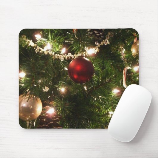 Weihnachtsbaum I Urlaub Hübsch grün und rot Mousepad (Mit Mouse)