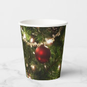 Weihnachtsbaum I Urlaub Hübsch grün und rot Pappbecher (Vorderseite)