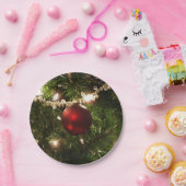 Weihnachtsbaum I Urlaub Hübsch grün und rot Pappteller (Party)