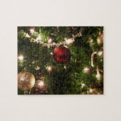 Weihnachtsbaum I Urlaub Hübsch grün und rot Puzzle (Horizontal)