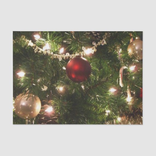 Weihnachtsbaum I Urlaub Hübsch grün und rot Seidenpapier (Vorderseite)