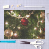 Weihnachtsbaum I Urlaub Hübsch grün und rot Seidenpapier (Handwerk)