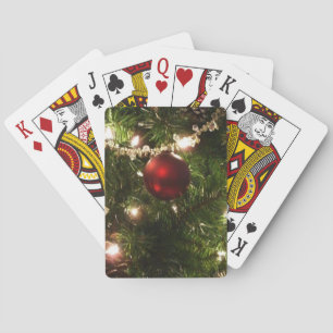 Weihnachtsbaum I Urlaub Hübsch grün und rot Spielkarten