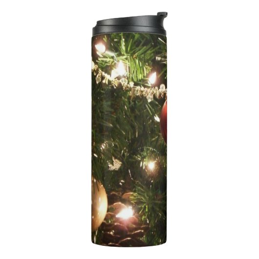 Weihnachtsbaum I Urlaub Hübsch grün und rot Thermosbecher (Nach links gedreht)