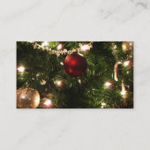 Weihnachtsbaum I Urlaub Hübsch grün und rot Visitenkarte (Rückseite)