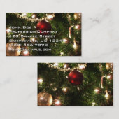 Weihnachtsbaum I Urlaub Hübsch grün und rot Visitenkarte (Vorne/Hinten)