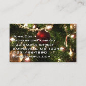 Weihnachtsbaum I Urlaub Hübsch grün und rot Visitenkarte (Vorderseite)
