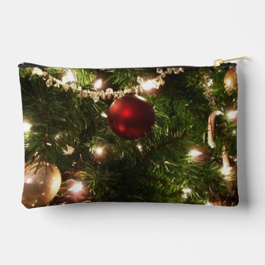 Weihnachtsbaum I Urlaub Hübsch grün und rot Zubehörtasche (Rückseite)