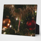 Weihnachtsbaum II Feiertage Rot und Gold Fotoplatte (Seite)