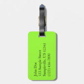 Weihnachtsbaum II Feiertage Rot und Gold Gepäckanhänger (Rückseite vertikal)