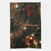 Weihnachtsbaum II Feiertage Rot und Gold Küchentuch (Vertikal)