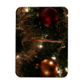 Weihnachtsbaum II Feiertage Rot und Gold Magnet (Vertikal)