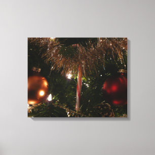 Weihnachtsbaum II Holiday Rot und Gold Leinwanddruck