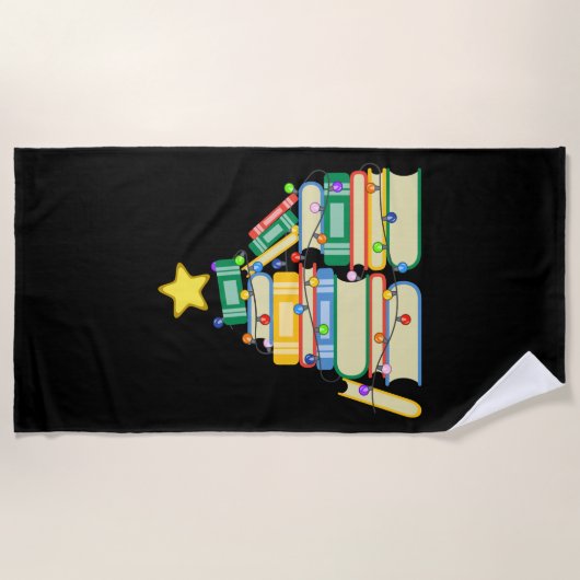 Weihnachtsbaum II Strandtuch (Vorderseite)