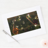 Weihnachtsbaum III Urlaubsszene Rechteckiger Aufkleber (Umschlag)