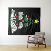 Weihnachtsbaum III Wandteppich (Beispiel (Horizontal))