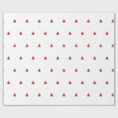 Weihnachtsbaum Ikonisches Muster Festival Rot/Weiß Geschenkpapier (Flach)