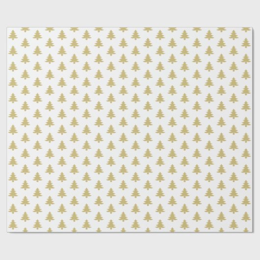 Weihnachtsbaum Ikonisches Muster Festivals Gold/We Geschenkpapier (Flach)
