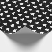Weihnachtsbaum Ikonisches Muster festlich schwarz/ Geschenkpapier (Ecke)