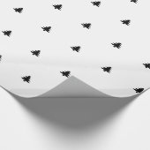 Weihnachtsbaum Ikonisches Muster festlich schwarz/ Geschenkpapier (Ecke)