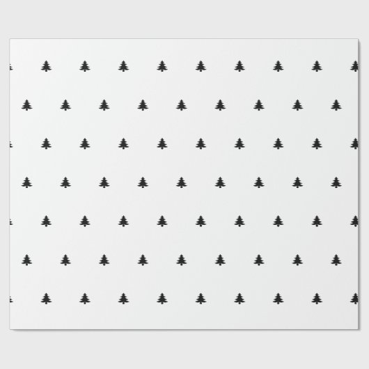 Weihnachtsbaum Ikonisches Muster festlich schwarz/ Geschenkpapier (Flach)