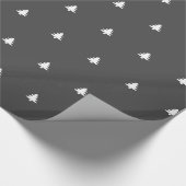 Weihnachtsbaum Ikonisches Muster festlich schwarz/ Geschenkpapier (Ecke)