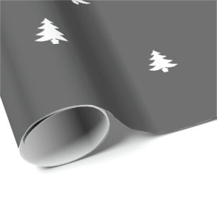 Weihnachtsbaum Ikonisches Muster festlich schwarz/ Geschenkpapier