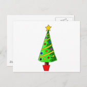 Weihnachtsbaum-Illustration Feiertagspostkarte (Vorne/Hinten)