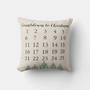 Weihnachtsbaum-Illustration Festtag-Zählung Kissen