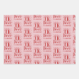 Weihnachtsbaum-Illustration Geschenkpapier Set