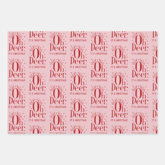 Weihnachtsbaum-Illustration Geschenkpapier Set (Vorderseite)