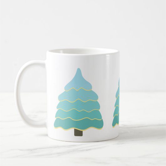 Weihnachtsbaum-Illustration Kaffeetasse (Links)