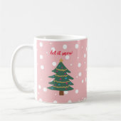 Weihnachtsbaum-Illustration Lassen Sie es Schnee K Kaffeetasse (Links)