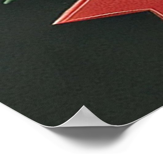 Weihnachtsbaum-Illustration Poster (Ecke)