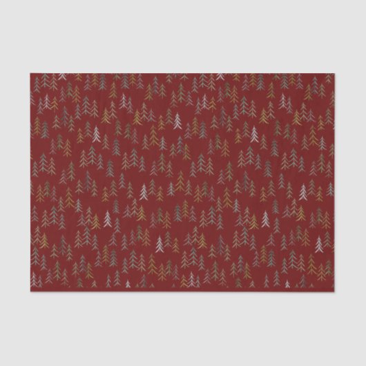 Weihnachtsbaum Illustration Wasserfarbe Seidenpapier (Vorderseite)